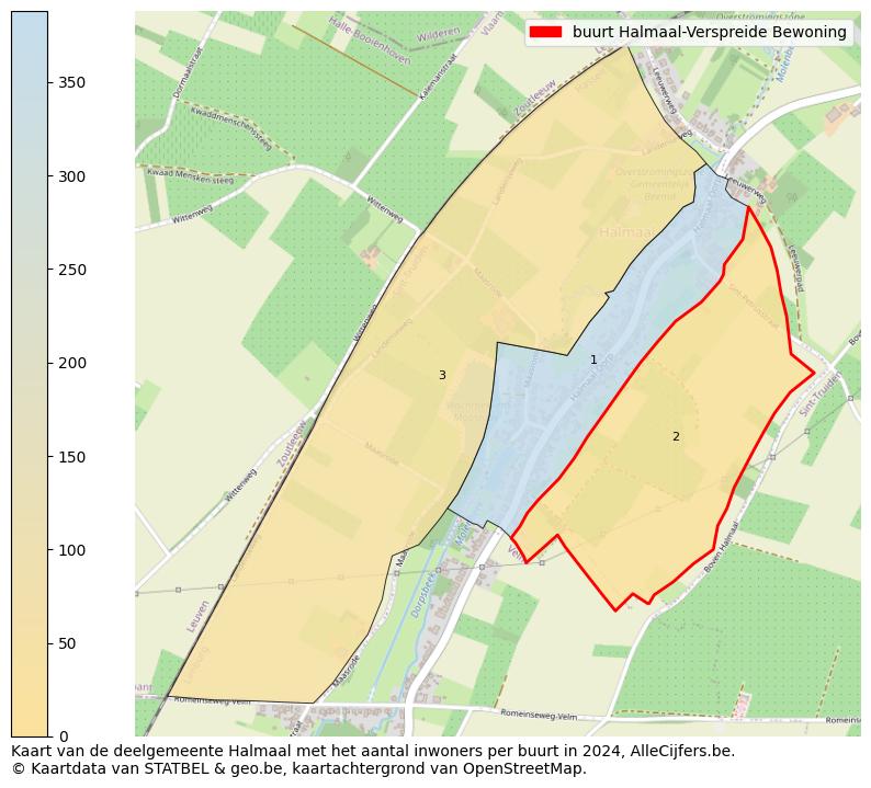 Aantal inwoners op de kaart van de buurt Halmaal-Verspreide Bewoning: Op deze pagina vind je veel informatie over inwoners (zoals de verdeling naar leeftijdsgroepen, gezinssamenstelling, geslacht, autochtoon of Belgisch met een immigratie achtergrond,...), woningen (aantallen, types, prijs ontwikkeling, gebruik, type eigendom,...) en méér (autobezit, energieverbruik,...)  op basis van open data van STATBEL en diverse andere bronnen!