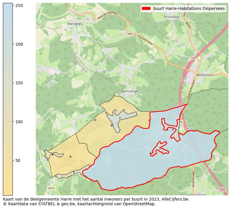 Aantal inwoners op de kaart van de buurt Harre-Habitations Dispersees: Op deze pagina vind je veel informatie over inwoners (zoals de verdeling naar leeftijdsgroepen, gezinssamenstelling, geslacht, autochtoon of Belgisch met een immigratie achtergrond,...), woningen (aantallen, types, prijs ontwikkeling, gebruik, type eigendom,...) en méér (autobezit, energieverbruik,...)  op basis van open data van STATBEL en diverse andere bronnen!