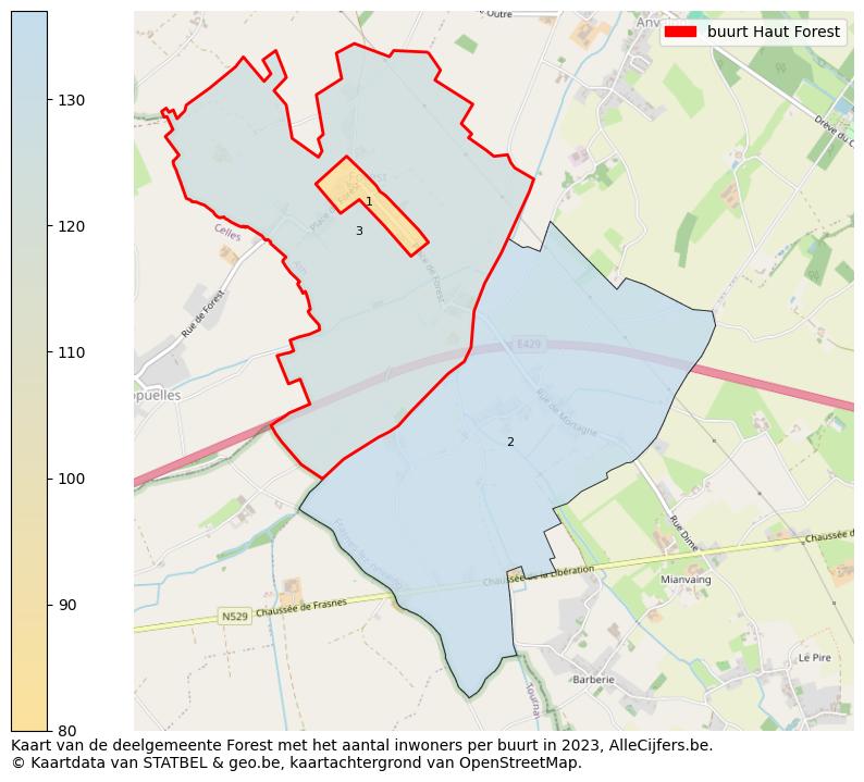 Aantal inwoners op de kaart van de buurt Haut Forest: Op deze pagina vind je veel informatie over inwoners (zoals de verdeling naar leeftijdsgroepen, gezinssamenstelling, geslacht, autochtoon of Belgisch met een immigratie achtergrond,...), woningen (aantallen, types, prijs ontwikkeling, gebruik, type eigendom,...) en méér (autobezit, energieverbruik,...)  op basis van open data van STATBEL en diverse andere bronnen!