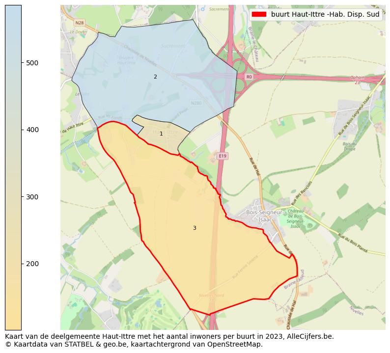Aantal inwoners op de kaart van de buurt Haut-Ittre -Hab. Disp. Sud: Op deze pagina vind je veel informatie over inwoners (zoals de verdeling naar leeftijdsgroepen, gezinssamenstelling, geslacht, autochtoon of Belgisch met een immigratie achtergrond,...), woningen (aantallen, types, prijs ontwikkeling, gebruik, type eigendom,...) en méér (autobezit, energieverbruik,...)  op basis van open data van STATBEL en diverse andere bronnen!