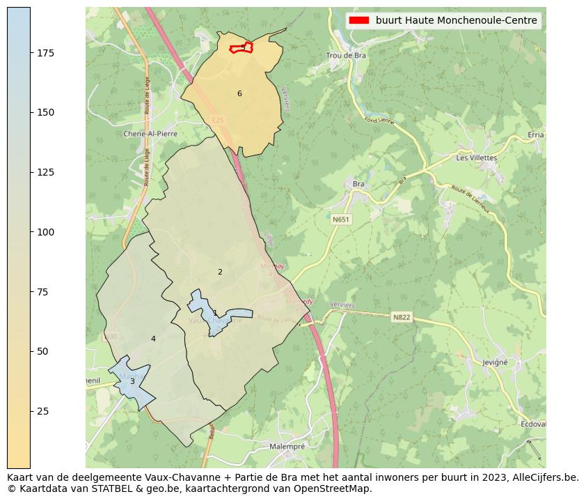 Aantal inwoners op de kaart van de buurt Haute Monchenoule-Centre: Op deze pagina vind je veel informatie over inwoners (zoals de verdeling naar leeftijdsgroepen, gezinssamenstelling, geslacht, autochtoon of Belgisch met een immigratie achtergrond,...), woningen (aantallen, types, prijs ontwikkeling, gebruik, type eigendom,...) en méér (autobezit, energieverbruik,...)  op basis van open data van STATBEL en diverse andere bronnen!