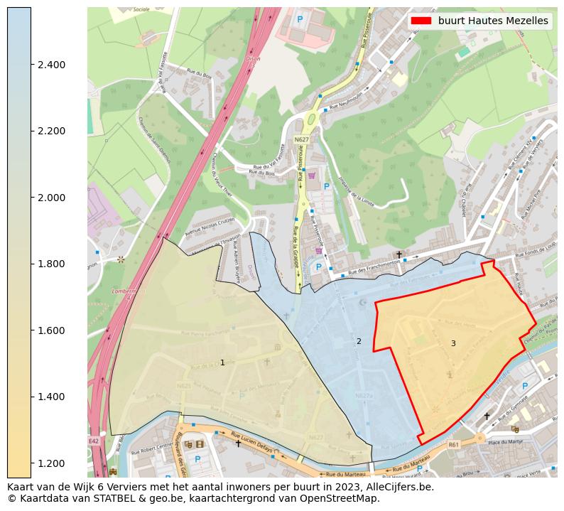 Aantal inwoners op de kaart van de buurt Hautes Mezelles: Op deze pagina vind je veel informatie over inwoners (zoals de verdeling naar leeftijdsgroepen, gezinssamenstelling, geslacht, autochtoon of Belgisch met een immigratie achtergrond,...), woningen (aantallen, types, prijs ontwikkeling, gebruik, type eigendom,...) en méér (autobezit, energieverbruik,...)  op basis van open data van STATBEL en diverse andere bronnen!