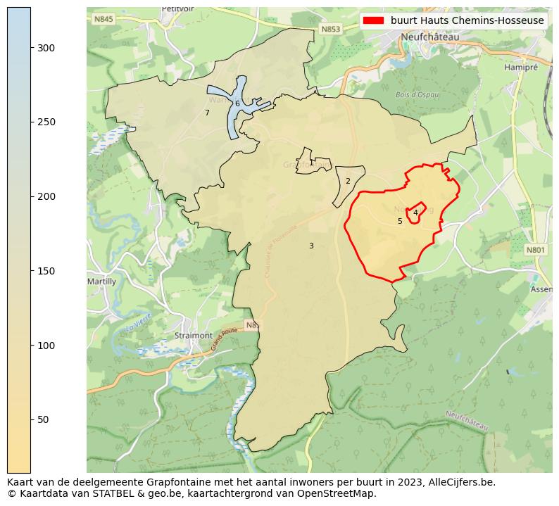 Aantal inwoners op de kaart van de buurt Hauts Chemins-Hosseuse: Op deze pagina vind je veel informatie over inwoners (zoals de verdeling naar leeftijdsgroepen, gezinssamenstelling, geslacht, autochtoon of Belgisch met een immigratie achtergrond,...), woningen (aantallen, types, prijs ontwikkeling, gebruik, type eigendom,...) en méér (autobezit, energieverbruik,...)  op basis van open data van STATBEL en diverse andere bronnen!