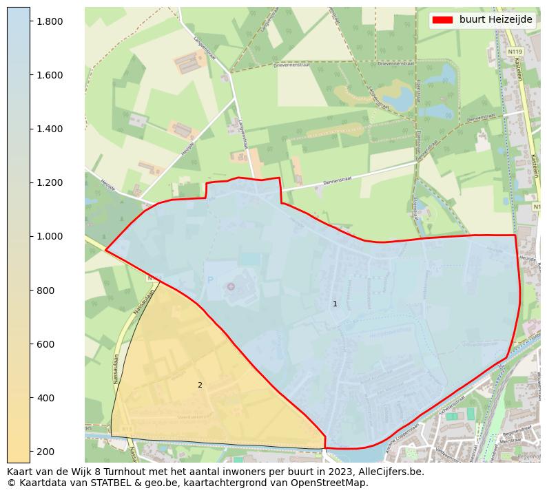 Aantal inwoners op de kaart van de buurt Heizeijde: Op deze pagina vind je veel informatie over inwoners (zoals de verdeling naar leeftijdsgroepen, gezinssamenstelling, geslacht, autochtoon of Belgisch met een immigratie achtergrond,...), woningen (aantallen, types, prijs ontwikkeling, gebruik, type eigendom,...) en méér (autobezit, energieverbruik,...)  op basis van open data van STATBEL en diverse andere bronnen!