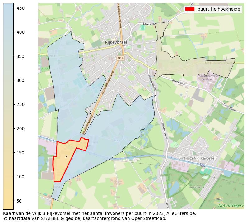 Aantal inwoners op de kaart van de buurt Helhoekheide: Op deze pagina vind je veel informatie over inwoners (zoals de verdeling naar leeftijdsgroepen, gezinssamenstelling, geslacht, autochtoon of Belgisch met een immigratie achtergrond,...), woningen (aantallen, types, prijs ontwikkeling, gebruik, type eigendom,...) en méér (autobezit, energieverbruik,...)  op basis van open data van STATBEL en diverse andere bronnen!