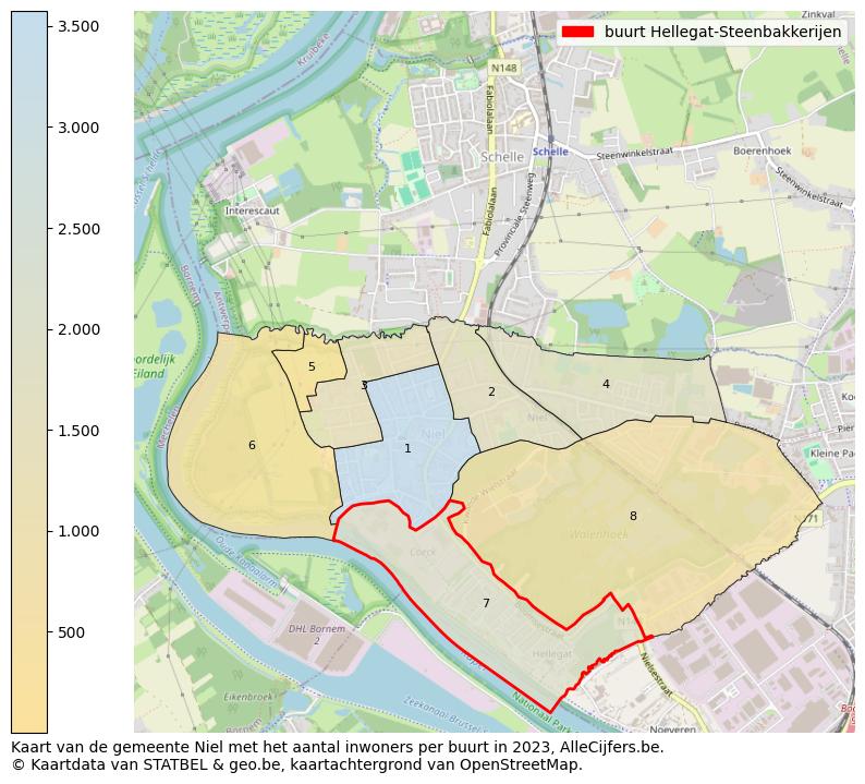 Aantal inwoners op de kaart van de buurt Hellegat-Steenbakkerijen: Op deze pagina vind je veel informatie over inwoners (zoals de verdeling naar leeftijdsgroepen, gezinssamenstelling, geslacht, autochtoon of Belgisch met een immigratie achtergrond,...), woningen (aantallen, types, prijs ontwikkeling, gebruik, type eigendom,...) en méér (autobezit, energieverbruik,...)  op basis van open data van STATBEL en diverse andere bronnen!