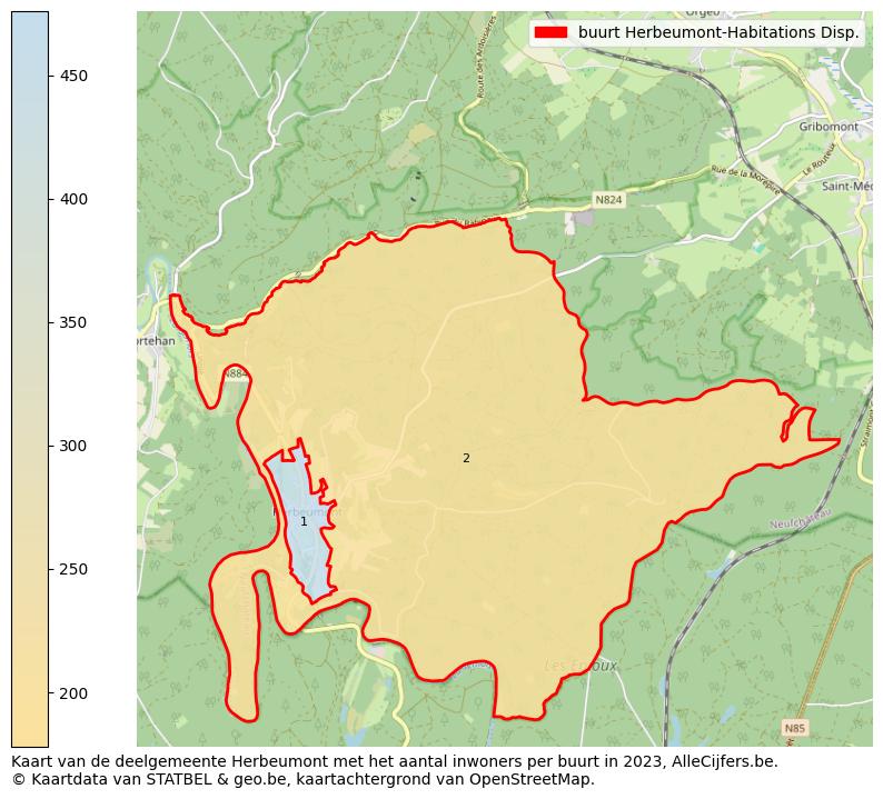 Aantal inwoners op de kaart van de buurt Herbeumont-Habitations Disp.: Op deze pagina vind je veel informatie over inwoners (zoals de verdeling naar leeftijdsgroepen, gezinssamenstelling, geslacht, autochtoon of Belgisch met een immigratie achtergrond,...), woningen (aantallen, types, prijs ontwikkeling, gebruik, type eigendom,...) en méér (autobezit, energieverbruik,...)  op basis van open data van STATBEL en diverse andere bronnen!