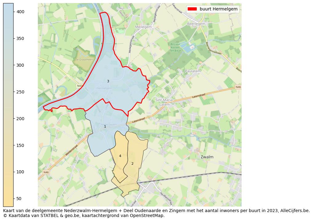 Aantal inwoners op de kaart van de buurt Hermelgem: Op deze pagina vind je veel informatie over inwoners (zoals de verdeling naar leeftijdsgroepen, gezinssamenstelling, geslacht, autochtoon of Belgisch met een immigratie achtergrond,...), woningen (aantallen, types, prijs ontwikkeling, gebruik, type eigendom,...) en méér (autobezit, energieverbruik,...)  op basis van open data van STATBEL en diverse andere bronnen!