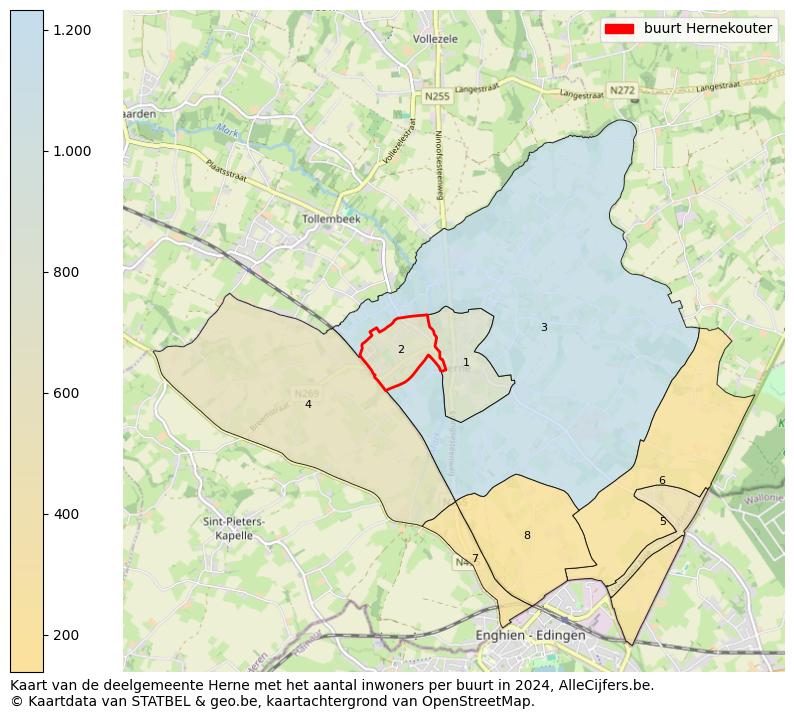 Aantal inwoners op de kaart van de buurt Hernekouter: Op deze pagina vind je veel informatie over inwoners (zoals de verdeling naar leeftijdsgroepen, gezinssamenstelling, geslacht, autochtoon of Belgisch met een immigratie achtergrond,...), woningen (aantallen, types, prijs ontwikkeling, gebruik, type eigendom,...) en méér (autobezit, energieverbruik,...)  op basis van open data van STATBEL en diverse andere bronnen!