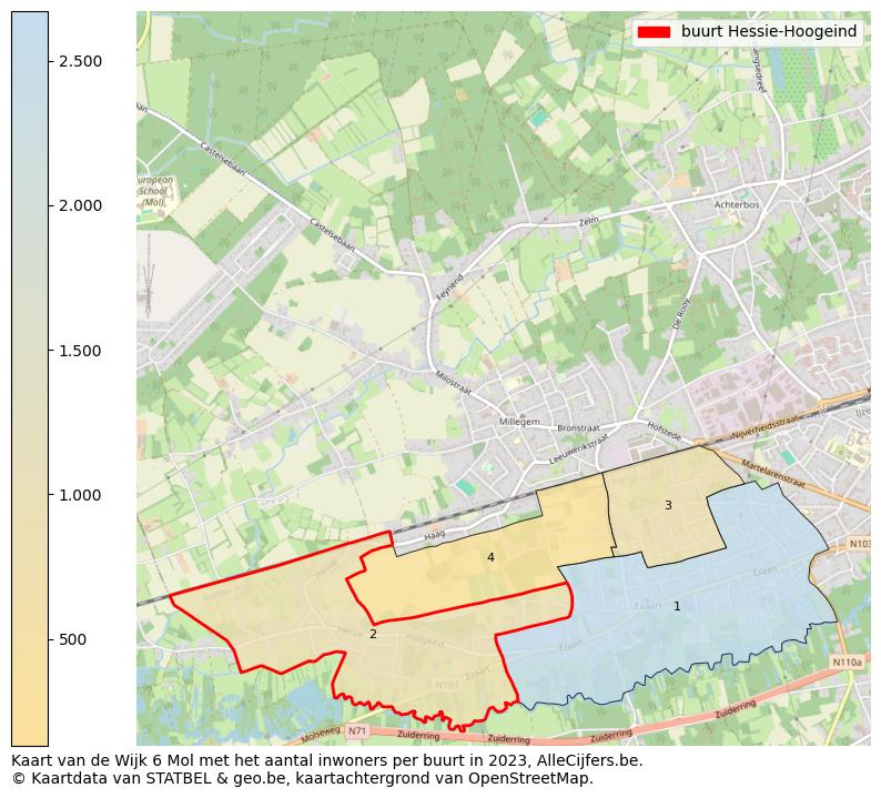 Aantal inwoners op de kaart van de buurt Hessie-Hoogeind: Op deze pagina vind je veel informatie over inwoners (zoals de verdeling naar leeftijdsgroepen, gezinssamenstelling, geslacht, autochtoon of Belgisch met een immigratie achtergrond,...), woningen (aantallen, types, prijs ontwikkeling, gebruik, type eigendom,...) en méér (autobezit, energieverbruik,...)  op basis van open data van STATBEL en diverse andere bronnen!