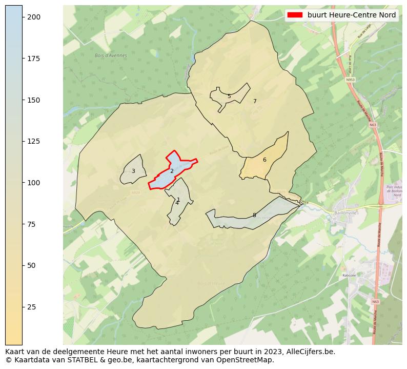 Aantal inwoners op de kaart van de buurt Heure-Centre Nord: Op deze pagina vind je veel informatie over inwoners (zoals de verdeling naar leeftijdsgroepen, gezinssamenstelling, geslacht, autochtoon of Belgisch met een immigratie achtergrond,...), woningen (aantallen, types, prijs ontwikkeling, gebruik, type eigendom,...) en méér (autobezit, energieverbruik,...)  op basis van open data van STATBEL en diverse andere bronnen!