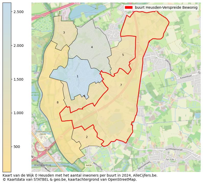 Aantal inwoners op de kaart van de buurt Heusden-Verspreide Bewonig: Op deze pagina vind je veel informatie over inwoners (zoals de verdeling naar leeftijdsgroepen, gezinssamenstelling, geslacht, autochtoon of Belgisch met een immigratie achtergrond,...), woningen (aantallen, types, prijs ontwikkeling, gebruik, type eigendom,...) en méér (autobezit, energieverbruik,...)  op basis van open data van STATBEL en diverse andere bronnen!