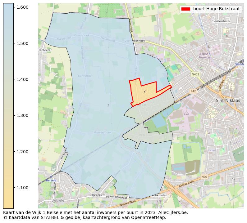 Aantal inwoners op de kaart van de buurt Hoge Bokstraat: Op deze pagina vind je veel informatie over inwoners (zoals de verdeling naar leeftijdsgroepen, gezinssamenstelling, geslacht, autochtoon of Belgisch met een immigratie achtergrond,...), woningen (aantallen, types, prijs ontwikkeling, gebruik, type eigendom,...) en méér (autobezit, energieverbruik,...)  op basis van open data van STATBEL en diverse andere bronnen!