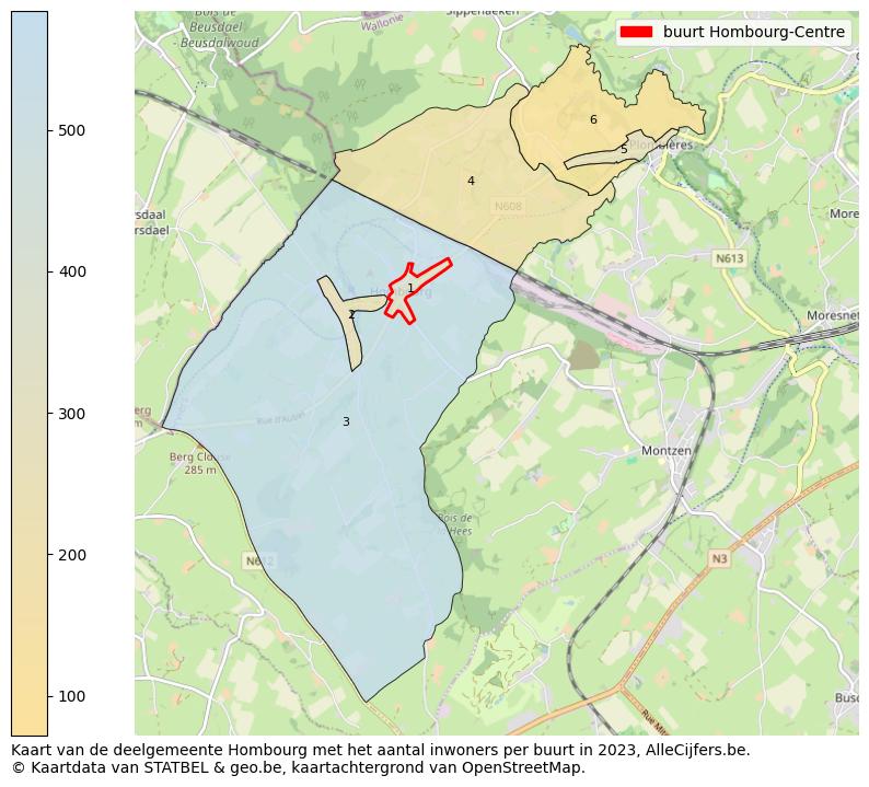 Aantal inwoners op de kaart van de buurt Hombourg-Centre: Op deze pagina vind je veel informatie over inwoners (zoals de verdeling naar leeftijdsgroepen, gezinssamenstelling, geslacht, autochtoon of Belgisch met een immigratie achtergrond,...), woningen (aantallen, types, prijs ontwikkeling, gebruik, type eigendom,...) en méér (autobezit, energieverbruik,...)  op basis van open data van STATBEL en diverse andere bronnen!