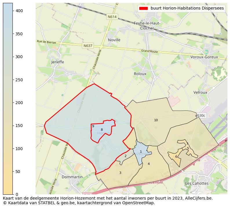 Aantal inwoners op de kaart van de buurt Horion-Habitations Dispersees: Op deze pagina vind je veel informatie over inwoners (zoals de verdeling naar leeftijdsgroepen, gezinssamenstelling, geslacht, autochtoon of Belgisch met een immigratie achtergrond,...), woningen (aantallen, types, prijs ontwikkeling, gebruik, type eigendom,...) en méér (autobezit, energieverbruik,...)  op basis van open data van STATBEL en diverse andere bronnen!