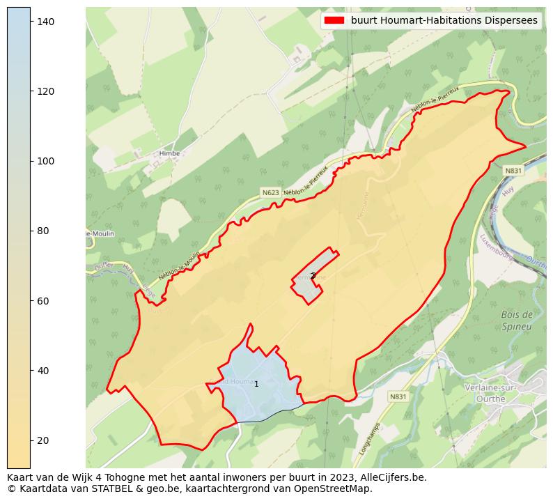 Aantal inwoners op de kaart van de buurt Houmart-Habitations Dispersees: Op deze pagina vind je veel informatie over inwoners (zoals de verdeling naar leeftijdsgroepen, gezinssamenstelling, geslacht, autochtoon of Belgisch met een immigratie achtergrond,...), woningen (aantallen, types, prijs ontwikkeling, gebruik, type eigendom,...) en méér (autobezit, energieverbruik,...)  op basis van open data van STATBEL en diverse andere bronnen!