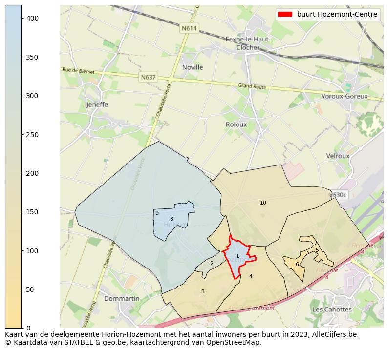Aantal inwoners op de kaart van de buurt Hozemont-Centre: Op deze pagina vind je veel informatie over inwoners (zoals de verdeling naar leeftijdsgroepen, gezinssamenstelling, geslacht, autochtoon of Belgisch met een immigratie achtergrond,...), woningen (aantallen, types, prijs ontwikkeling, gebruik, type eigendom,...) en méér (autobezit, energieverbruik,...)  op basis van open data van STATBEL en diverse andere bronnen!