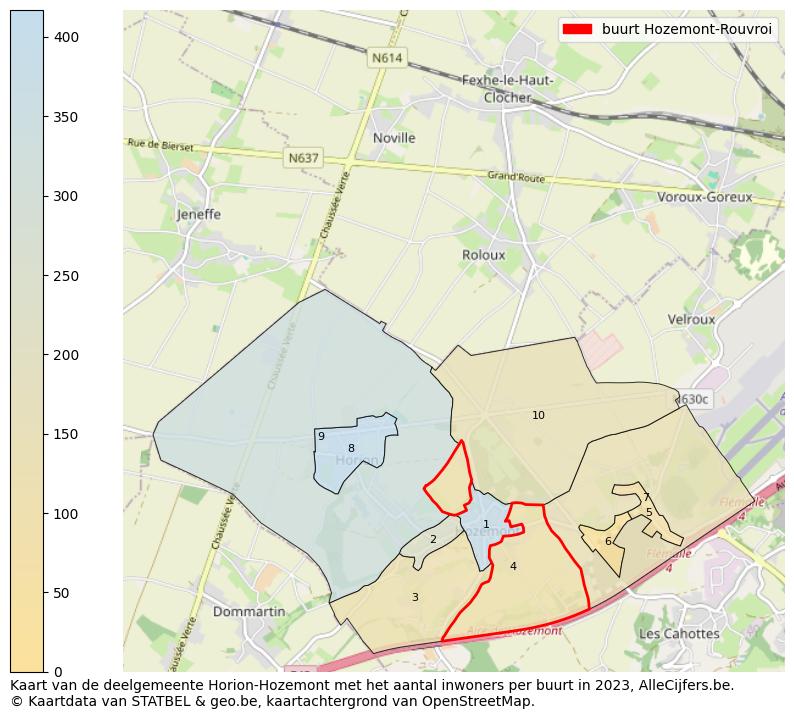 Aantal inwoners op de kaart van de buurt Hozemont-Rouvroi: Op deze pagina vind je veel informatie over inwoners (zoals de verdeling naar leeftijdsgroepen, gezinssamenstelling, geslacht, autochtoon of Belgisch met een immigratie achtergrond,...), woningen (aantallen, types, prijs ontwikkeling, gebruik, type eigendom,...) en méér (autobezit, energieverbruik,...)  op basis van open data van STATBEL en diverse andere bronnen!