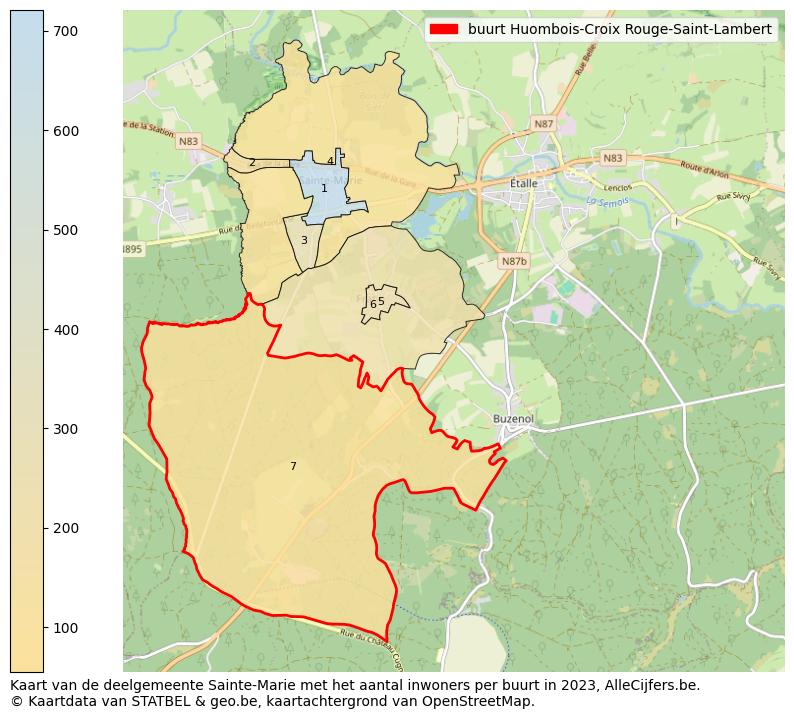 Aantal inwoners op de kaart van de buurt Huombois-Croix Rouge-Saint-Lambert: Op deze pagina vind je veel informatie over inwoners (zoals de verdeling naar leeftijdsgroepen, gezinssamenstelling, geslacht, autochtoon of Belgisch met een immigratie achtergrond,...), woningen (aantallen, types, prijs ontwikkeling, gebruik, type eigendom,...) en méér (autobezit, energieverbruik,...)  op basis van open data van STATBEL en diverse andere bronnen!