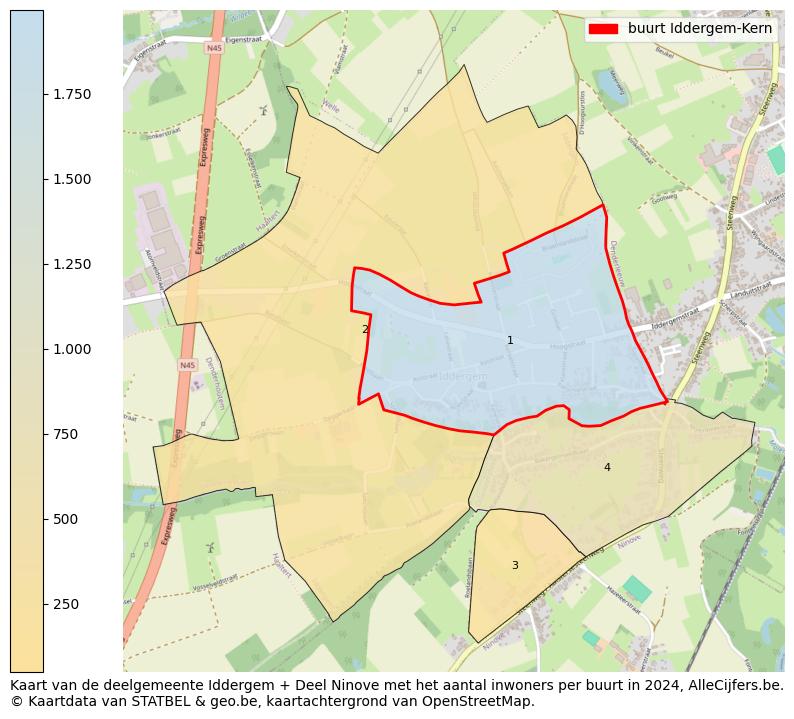 Aantal inwoners op de kaart van de buurt Iddergem-Kern: Op deze pagina vind je veel informatie over inwoners (zoals de verdeling naar leeftijdsgroepen, gezinssamenstelling, geslacht, autochtoon of Belgisch met een immigratie achtergrond,...), woningen (aantallen, types, prijs ontwikkeling, gebruik, type eigendom,...) en méér (autobezit, energieverbruik,...)  op basis van open data van STATBEL en diverse andere bronnen!