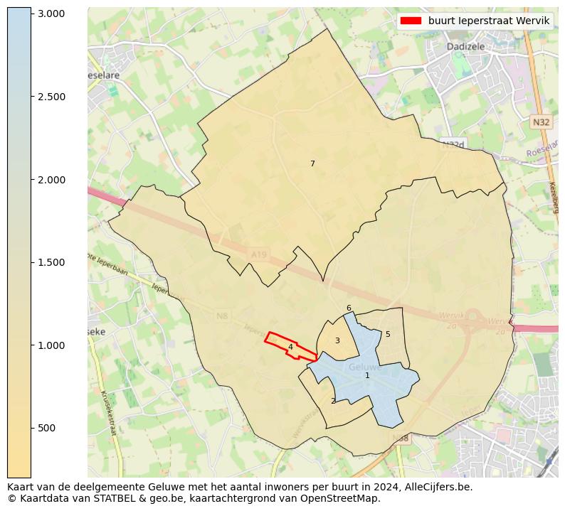 Aantal inwoners op de kaart van de buurt Ieperstraat: Op deze pagina vind je veel informatie over inwoners (zoals de verdeling naar leeftijdsgroepen, gezinssamenstelling, geslacht, autochtoon of Belgisch met een immigratie achtergrond,...), woningen (aantallen, types, prijs ontwikkeling, gebruik, type eigendom,...) en méér (autobezit, energieverbruik,...)  op basis van open data van STATBEL en diverse andere bronnen!