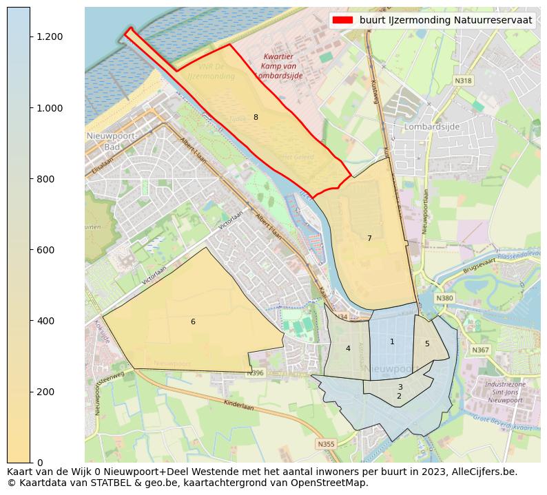 Aantal inwoners op de kaart van de buurt IJzermonding Natuurreservaat: Op deze pagina vind je veel informatie over inwoners (zoals de verdeling naar leeftijdsgroepen, gezinssamenstelling, geslacht, autochtoon of Belgisch met een immigratie achtergrond,...), woningen (aantallen, types, prijs ontwikkeling, gebruik, type eigendom,...) en méér (autobezit, energieverbruik,...)  op basis van open data van STATBEL en diverse andere bronnen!