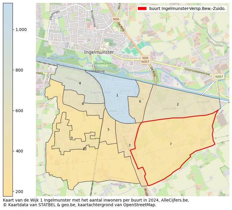 Aantal inwoners op de kaart van de buurt Ingelmunster-Versp.Bew.-Zuido.: Op deze pagina vind je veel informatie over inwoners (zoals de verdeling naar leeftijdsgroepen, gezinssamenstelling, geslacht, autochtoon of Belgisch met een immigratie achtergrond,...), woningen (aantallen, types, prijs ontwikkeling, gebruik, type eigendom,...) en méér (autobezit, energieverbruik,...)  op basis van open data van STATBEL en diverse andere bronnen!