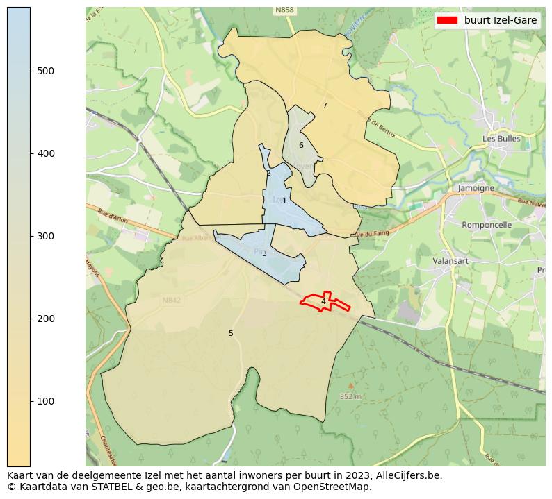 Aantal inwoners op de kaart van de buurt Izel-Gare: Op deze pagina vind je veel informatie over inwoners (zoals de verdeling naar leeftijdsgroepen, gezinssamenstelling, geslacht, autochtoon of Belgisch met een immigratie achtergrond,...), woningen (aantallen, types, prijs ontwikkeling, gebruik, type eigendom,...) en méér (autobezit, energieverbruik,...)  op basis van open data van STATBEL en diverse andere bronnen!