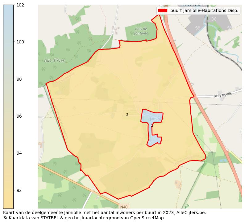 Aantal inwoners op de kaart van de buurt Jamiolle-Habitations Disp.: Op deze pagina vind je veel informatie over inwoners (zoals de verdeling naar leeftijdsgroepen, gezinssamenstelling, geslacht, autochtoon of Belgisch met een immigratie achtergrond,...), woningen (aantallen, types, prijs ontwikkeling, gebruik, type eigendom,...) en méér (autobezit, energieverbruik,...)  op basis van open data van STATBEL en diverse andere bronnen!