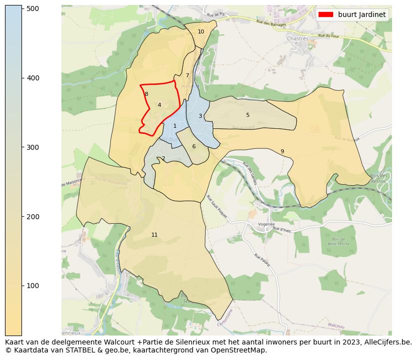 Aantal inwoners op de kaart van de buurt Jardinet: Op deze pagina vind je veel informatie over inwoners (zoals de verdeling naar leeftijdsgroepen, gezinssamenstelling, geslacht, autochtoon of Belgisch met een immigratie achtergrond,...), woningen (aantallen, types, prijs ontwikkeling, gebruik, type eigendom,...) en méér (autobezit, energieverbruik,...)  op basis van open data van STATBEL en diverse andere bronnen!