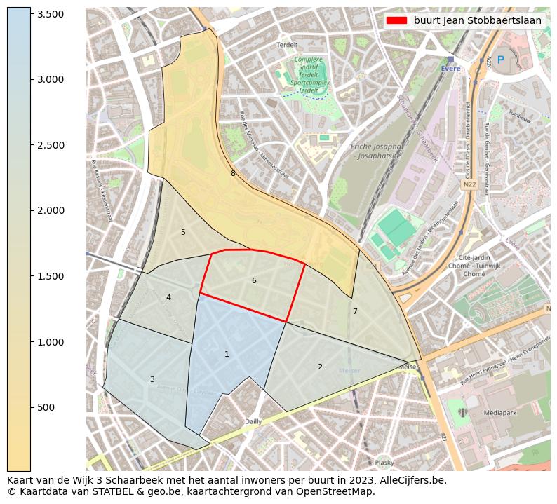 Aantal inwoners op de kaart van de buurt Jean Stobbaertslaan: Op deze pagina vind je veel informatie over inwoners (zoals de verdeling naar leeftijdsgroepen, gezinssamenstelling, geslacht, autochtoon of Belgisch met een immigratie achtergrond,...), woningen (aantallen, types, prijs ontwikkeling, gebruik, type eigendom,...) en méér (autobezit, energieverbruik,...)  op basis van open data van STATBEL en diverse andere bronnen!