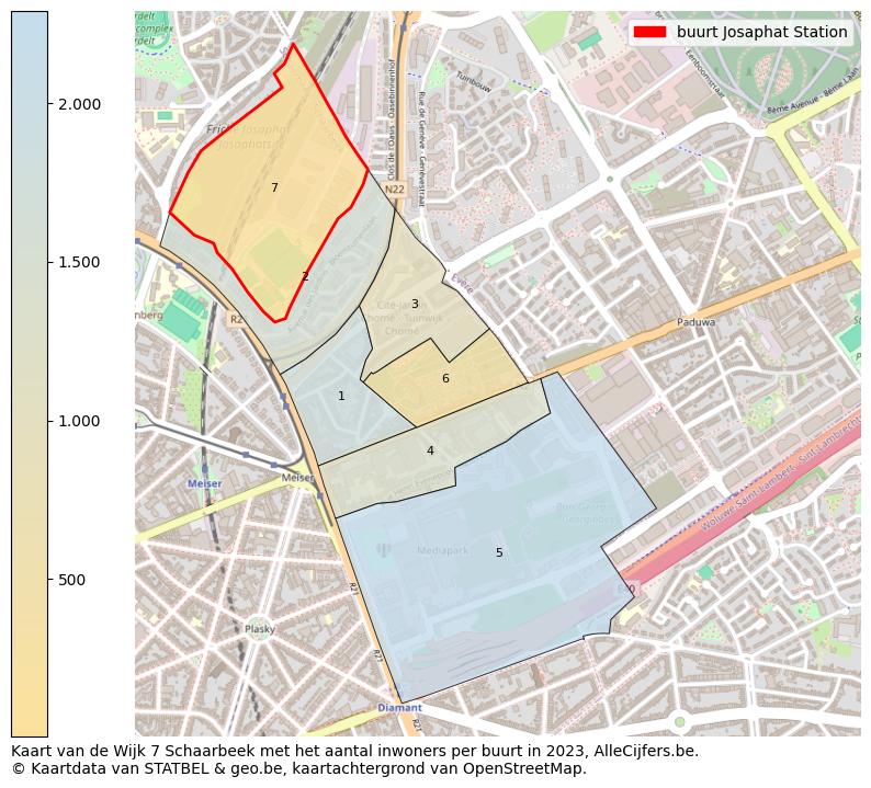 Aantal inwoners op de kaart van de buurt Josaphat Station: Op deze pagina vind je veel informatie over inwoners (zoals de verdeling naar leeftijdsgroepen, gezinssamenstelling, geslacht, autochtoon of Belgisch met een immigratie achtergrond,...), woningen (aantallen, types, prijs ontwikkeling, gebruik, type eigendom,...) en méér (autobezit, energieverbruik,...)  op basis van open data van STATBEL en diverse andere bronnen!