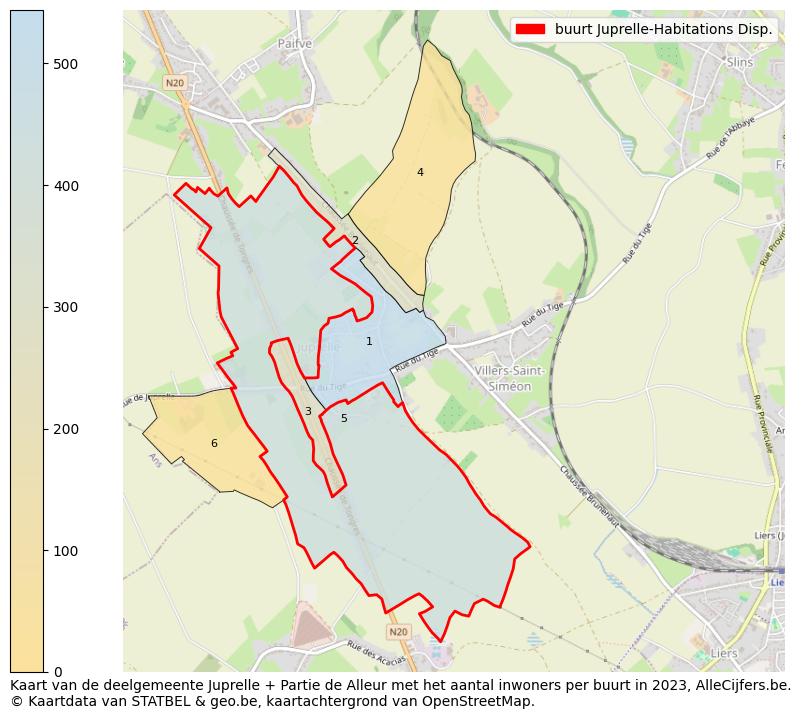 Aantal inwoners op de kaart van de buurt Juprelle-Habitations Disp.: Op deze pagina vind je veel informatie over inwoners (zoals de verdeling naar leeftijdsgroepen, gezinssamenstelling, geslacht, autochtoon of Belgisch met een immigratie achtergrond,...), woningen (aantallen, types, prijs ontwikkeling, gebruik, type eigendom,...) en méér (autobezit, energieverbruik,...)  op basis van open data van STATBEL en diverse andere bronnen!