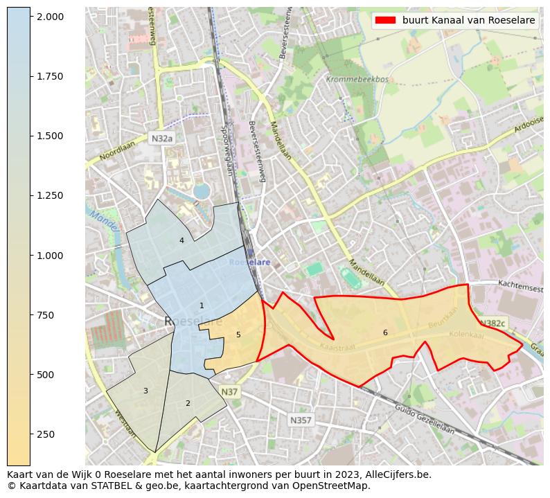 Aantal inwoners op de kaart van de buurt Kanaal van Roeselare: Op deze pagina vind je veel informatie over inwoners (zoals de verdeling naar leeftijdsgroepen, gezinssamenstelling, geslacht, autochtoon of Belgisch met een immigratie achtergrond,...), woningen (aantallen, types, prijs ontwikkeling, gebruik, type eigendom,...) en méér (autobezit, energieverbruik,...)  op basis van open data van STATBEL en diverse andere bronnen!