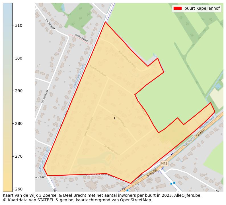 Aantal inwoners op de kaart van de buurt Kapellenhof: Op deze pagina vind je veel informatie over inwoners (zoals de verdeling naar leeftijdsgroepen, gezinssamenstelling, geslacht, autochtoon of Belgisch met een immigratie achtergrond,...), woningen (aantallen, types, prijs ontwikkeling, gebruik, type eigendom,...) en méér (autobezit, energieverbruik,...)  op basis van open data van STATBEL en diverse andere bronnen!