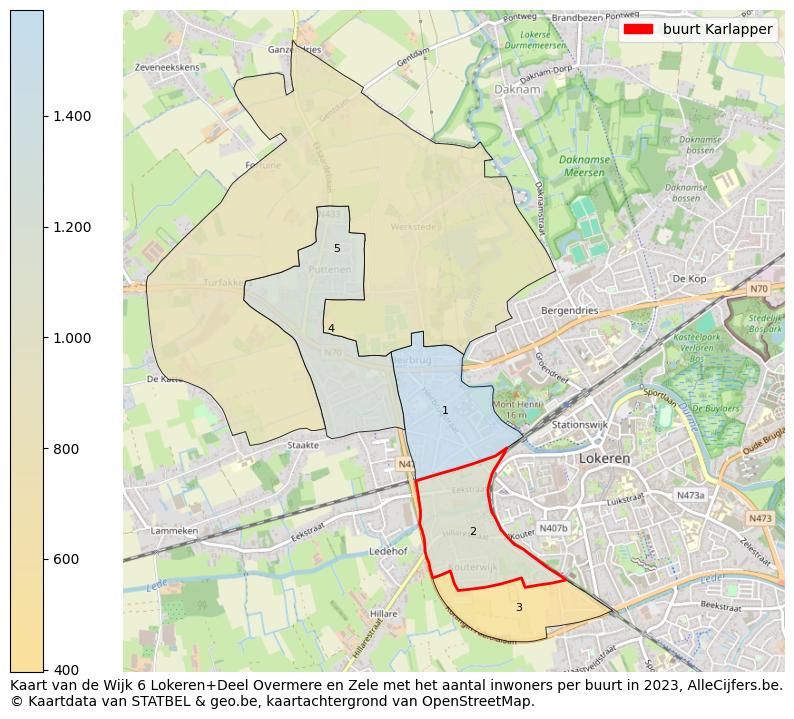 Aantal inwoners op de kaart van de buurt Karlapper: Op deze pagina vind je veel informatie over inwoners (zoals de verdeling naar leeftijdsgroepen, gezinssamenstelling, geslacht, autochtoon of Belgisch met een immigratie achtergrond,...), woningen (aantallen, types, prijs ontwikkeling, gebruik, type eigendom,...) en méér (autobezit, energieverbruik,...)  op basis van open data van STATBEL en diverse andere bronnen!