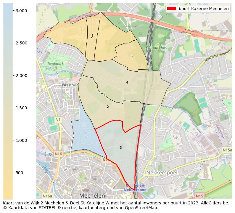 Aantal inwoners op de kaart van de buurt Kazerne: Op deze pagina vind je veel informatie over inwoners (zoals de verdeling naar leeftijdsgroepen, gezinssamenstelling, geslacht, autochtoon of Belgisch met een immigratie achtergrond,...), woningen (aantallen, types, prijs ontwikkeling, gebruik, type eigendom,...) en méér (autobezit, energieverbruik,...)  op basis van open data van STATBEL en diverse andere bronnen!