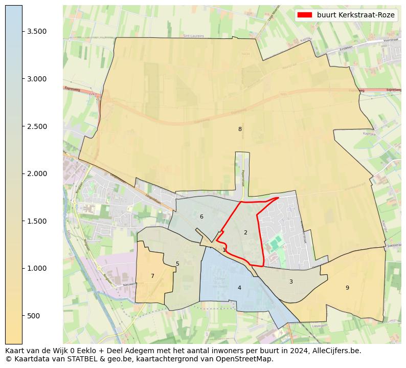 Aantal inwoners op de kaart van de buurt Kerkstraat-Roze: Op deze pagina vind je veel informatie over inwoners (zoals de verdeling naar leeftijdsgroepen, gezinssamenstelling, geslacht, autochtoon of Belgisch met een immigratie achtergrond,...), woningen (aantallen, types, prijs ontwikkeling, gebruik, type eigendom,...) en méér (autobezit, energieverbruik,...)  op basis van open data van STATBEL en diverse andere bronnen!