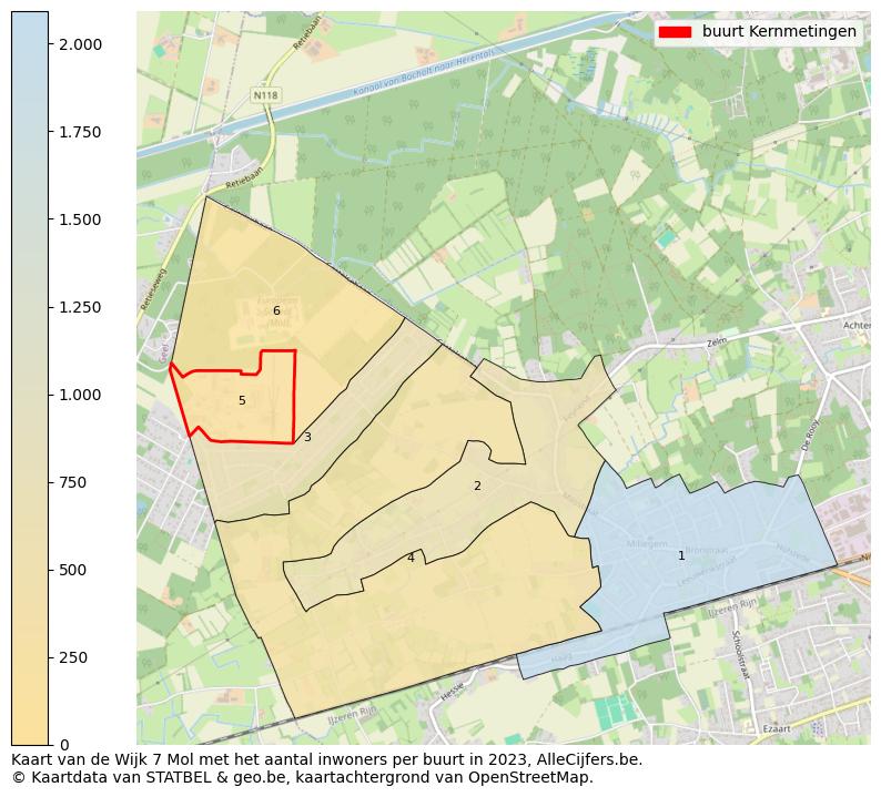 Aantal inwoners op de kaart van de buurt Kernmetingen: Op deze pagina vind je veel informatie over inwoners (zoals de verdeling naar leeftijdsgroepen, gezinssamenstelling, geslacht, autochtoon of Belgisch met een immigratie achtergrond,...), woningen (aantallen, types, prijs ontwikkeling, gebruik, type eigendom,...) en méér (autobezit, energieverbruik,...)  op basis van open data van STATBEL en diverse andere bronnen!