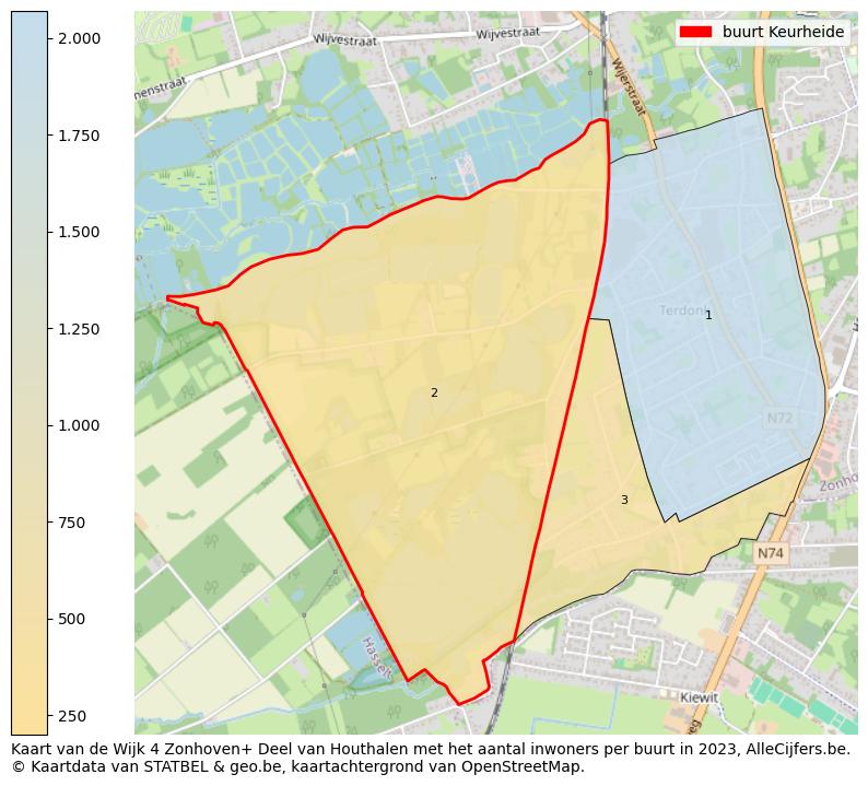 Aantal inwoners op de kaart van de buurt Keurheide: Op deze pagina vind je veel informatie over inwoners (zoals de verdeling naar leeftijdsgroepen, gezinssamenstelling, geslacht, autochtoon of Belgisch met een immigratie achtergrond,...), woningen (aantallen, types, prijs ontwikkeling, gebruik, type eigendom,...) en méér (autobezit, energieverbruik,...)  op basis van open data van STATBEL en diverse andere bronnen!