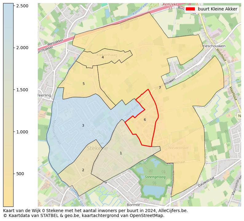 Aantal inwoners op de kaart van de buurt Kleine Akker: Op deze pagina vind je veel informatie over inwoners (zoals de verdeling naar leeftijdsgroepen, gezinssamenstelling, geslacht, autochtoon of Belgisch met een immigratie achtergrond,...), woningen (aantallen, types, prijs ontwikkeling, gebruik, type eigendom,...) en méér (autobezit, energieverbruik,...)  op basis van open data van STATBEL en diverse andere bronnen!
