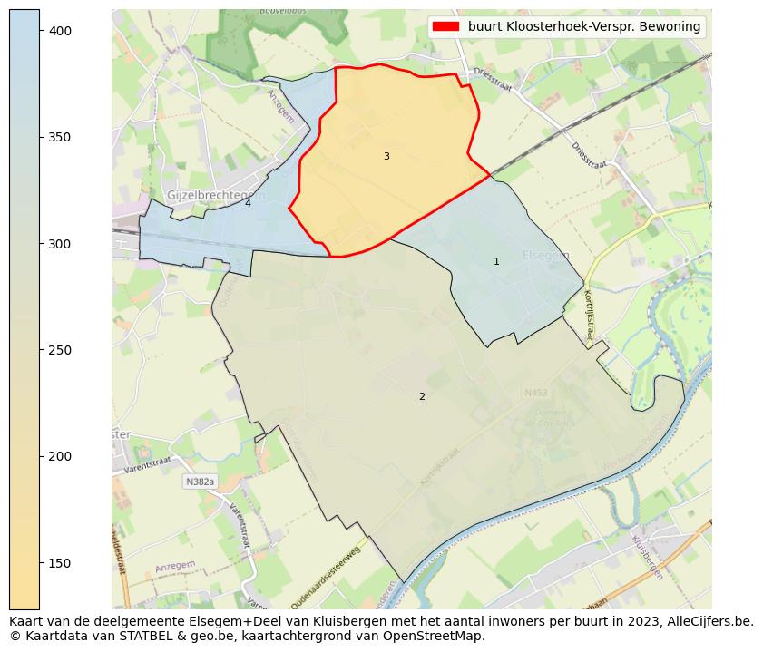 Aantal inwoners op de kaart van de buurt Kloosterhoek-Verspr. Bewoning: Op deze pagina vind je veel informatie over inwoners (zoals de verdeling naar leeftijdsgroepen, gezinssamenstelling, geslacht, autochtoon of Belgisch met een immigratie achtergrond,...), woningen (aantallen, types, prijs ontwikkeling, gebruik, type eigendom,...) en méér (autobezit, energieverbruik,...)  op basis van open data van STATBEL en diverse andere bronnen!