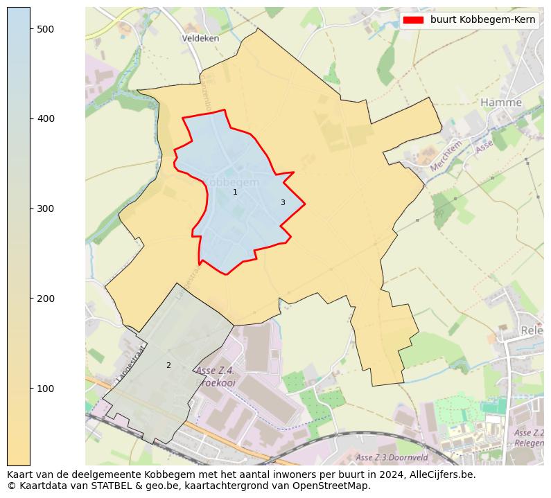 Aantal inwoners op de kaart van de buurt Kobbegem-Kern: Op deze pagina vind je veel informatie over inwoners (zoals de verdeling naar leeftijdsgroepen, gezinssamenstelling, geslacht, autochtoon of Belgisch met een immigratie achtergrond,...), woningen (aantallen, types, prijs ontwikkeling, gebruik, type eigendom,...) en méér (autobezit, energieverbruik,...)  op basis van open data van STATBEL en diverse andere bronnen!