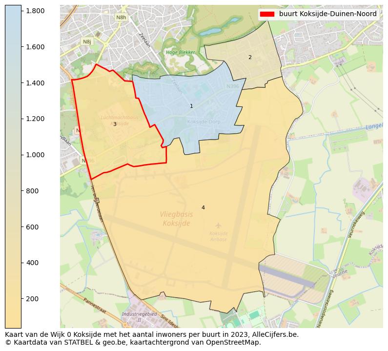 Aantal inwoners op de kaart van de buurt Koksijde-Duinen-Noord: Op deze pagina vind je veel informatie over inwoners (zoals de verdeling naar leeftijdsgroepen, gezinssamenstelling, geslacht, autochtoon of Belgisch met een immigratie achtergrond,...), woningen (aantallen, types, prijs ontwikkeling, gebruik, type eigendom,...) en méér (autobezit, energieverbruik,...)  op basis van open data van STATBEL en diverse andere bronnen!