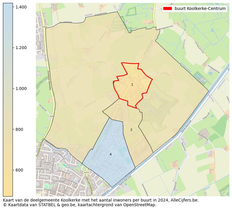 Aantal inwoners op de kaart van de buurt Koolkerke-Centrum: Op deze pagina vind je veel informatie over inwoners (zoals de verdeling naar leeftijdsgroepen, gezinssamenstelling, geslacht, autochtoon of Belgisch met een immigratie achtergrond,...), woningen (aantallen, types, prijs ontwikkeling, gebruik, type eigendom,...) en méér (autobezit, energieverbruik,...)  op basis van open data van STATBEL en diverse andere bronnen!