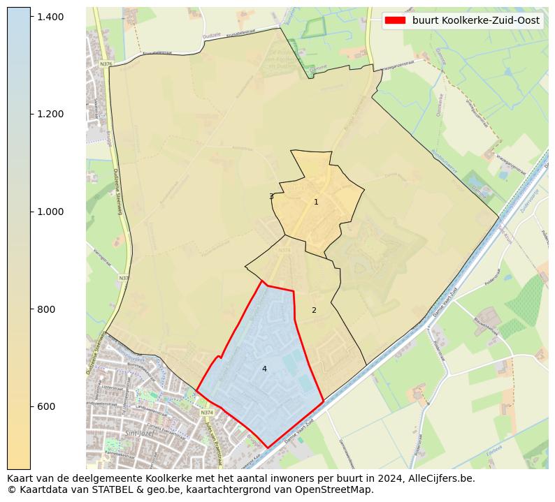 Aantal inwoners op de kaart van de buurt Koolkerke-Zuid-Oost: Op deze pagina vind je veel informatie over inwoners (zoals de verdeling naar leeftijdsgroepen, gezinssamenstelling, geslacht, autochtoon of Belgisch met een immigratie achtergrond,...), woningen (aantallen, types, prijs ontwikkeling, gebruik, type eigendom,...) en méér (autobezit, energieverbruik,...)  op basis van open data van STATBEL en diverse andere bronnen!