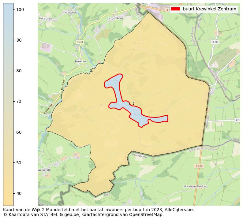 Aantal inwoners op de kaart van de buurt Krewinkel-Zentrum: Op deze pagina vind je veel informatie over inwoners (zoals de verdeling naar leeftijdsgroepen, gezinssamenstelling, geslacht, autochtoon of Belgisch met een immigratie achtergrond,...), woningen (aantallen, types, prijs ontwikkeling, gebruik, type eigendom,...) en méér (autobezit, energieverbruik,...)  op basis van open data van STATBEL en diverse andere bronnen!