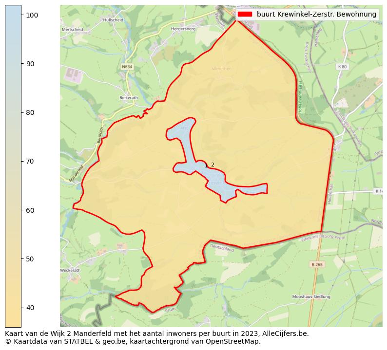 Aantal inwoners op de kaart van de buurt Krewinkel-Zerstr. Bewohnung: Op deze pagina vind je veel informatie over inwoners (zoals de verdeling naar leeftijdsgroepen, gezinssamenstelling, geslacht, autochtoon of Belgisch met een immigratie achtergrond,...), woningen (aantallen, types, prijs ontwikkeling, gebruik, type eigendom,...) en méér (autobezit, energieverbruik,...)  op basis van open data van STATBEL en diverse andere bronnen!