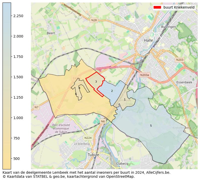 Aantal inwoners op de kaart van de buurt Kriekenveld: Op deze pagina vind je veel informatie over inwoners (zoals de verdeling naar leeftijdsgroepen, gezinssamenstelling, geslacht, autochtoon of Belgisch met een immigratie achtergrond,...), woningen (aantallen, types, prijs ontwikkeling, gebruik, type eigendom,...) en méér (autobezit, energieverbruik,...)  op basis van open data van STATBEL en diverse andere bronnen!