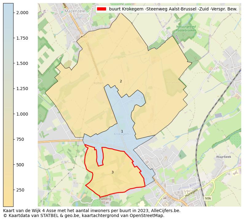 Aantal inwoners op de kaart van de buurt Krokegem -Steenweg Aalst-Brussel -Zuid -Verspr. Bew.: Op deze pagina vind je veel informatie over inwoners (zoals de verdeling naar leeftijdsgroepen, gezinssamenstelling, geslacht, autochtoon of Belgisch met een immigratie achtergrond,...), woningen (aantallen, types, prijs ontwikkeling, gebruik, type eigendom,...) en méér (autobezit, energieverbruik,...)  op basis van open data van STATBEL en diverse andere bronnen!